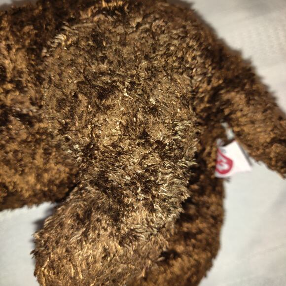 TY Flopper Plush Brown Dog Puppy Toy Chocolate Lab Stuffed Animal 2001 12" - Picture 9 of 11